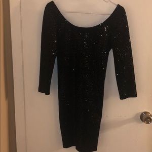 Black sequin dress